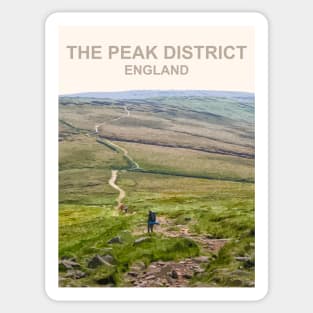 Peak District, Derbyshire. Travel poster Sticker